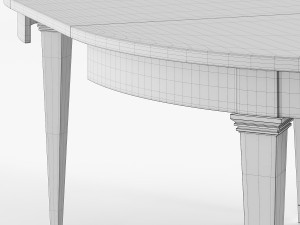 art deco round dining table rsa 3D Model