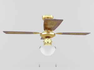 lyustra ventilyator eglo tiggano 3D Model