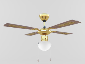 lyustra ventilyator eglo tiggano Modelo 3D