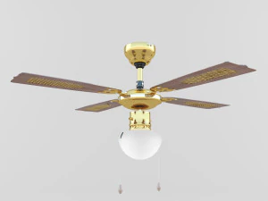 lyustra ventilyator eglo tiggano 3D Model