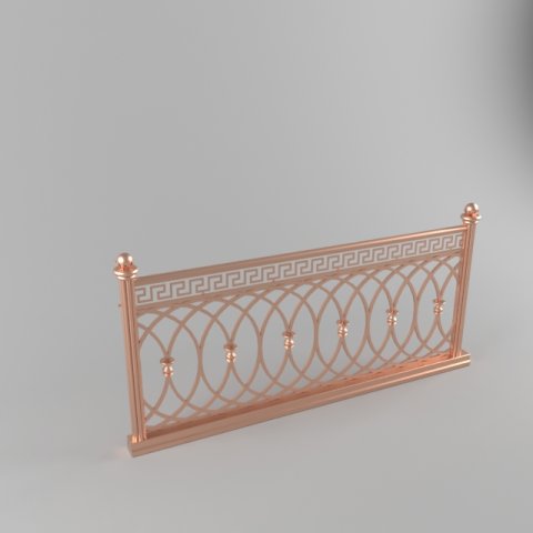 railing versache 3D Model .c4d .max .obj .3ds .fbx .stl .blend 