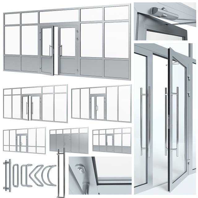 door partition 3D 모델 .c4d .max .obj .3ds .fbx .stl .blend 
