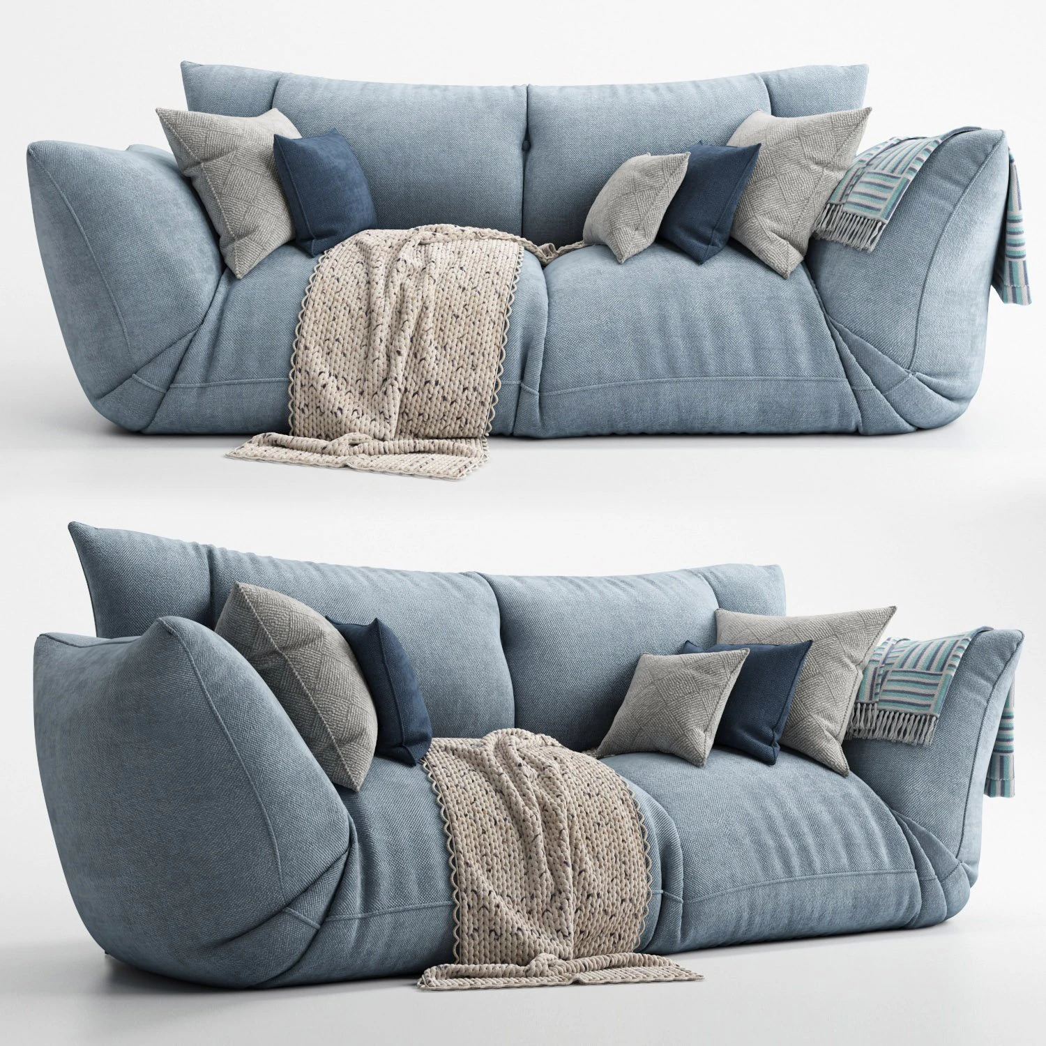 Floor Couch Sofa 3D Model .c4d .max .obj .3ds .fbx .stl .blend