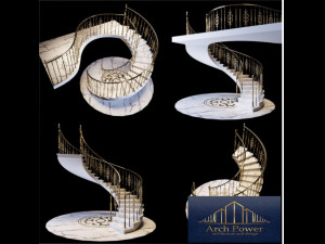 Stair steel 3D Model