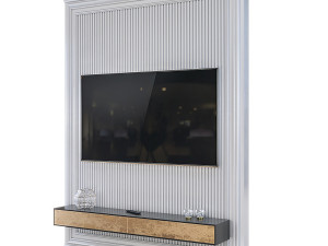 Tv wall set 3D Model