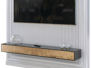Tv wall set 3D 模型