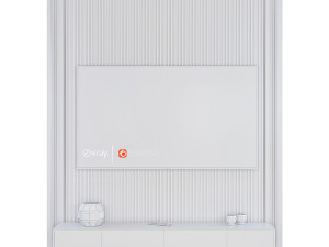 Tv wall set 3D 模型