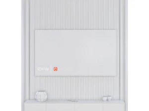 Tv wall set 3D Model