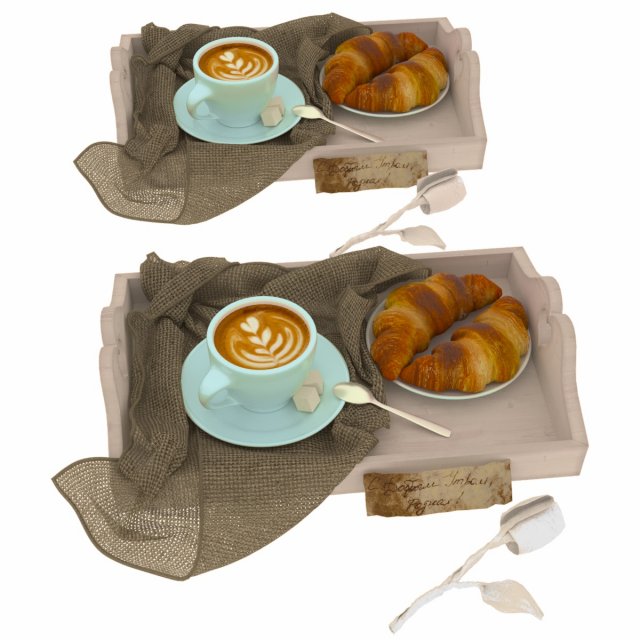 Breakfast mod Modelo 3D .c4d .max .obj .3ds .fbx .stl .blend 