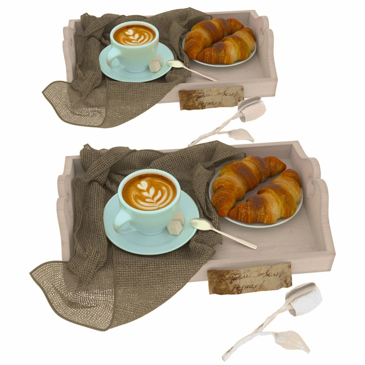Breakfast mod 3D Model .c4d .max .obj .3ds .fbx .stl .blend 