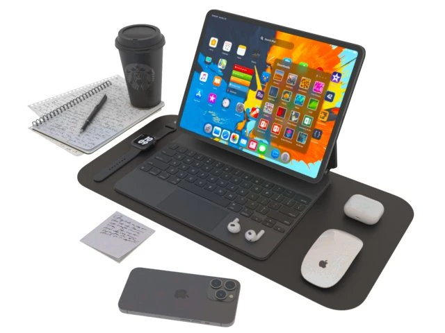 Apple laptop 3D Model .c4d .max .obj .3ds .fbx .stl .blend 