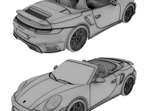 Porsche 911 Turbo S Cabriolet Modèle 3D