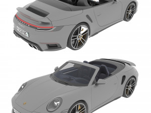Porsche 911 Turbo S Cabriolet 3D मॉडल