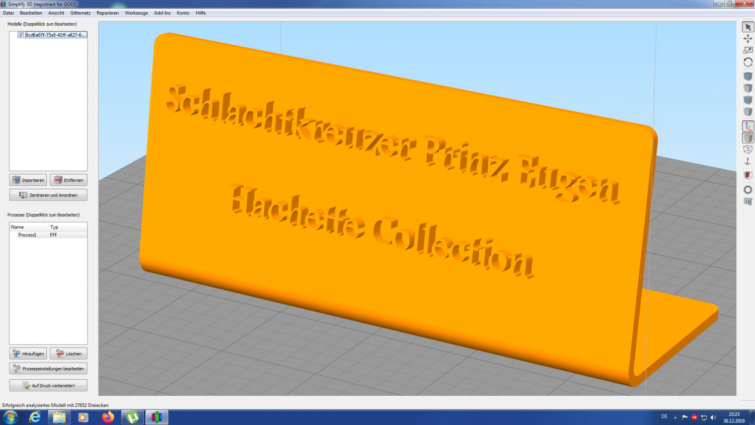 sign prinz eugen 3D Print Model .c4d .max .obj .3ds .fbx .stl .blend 