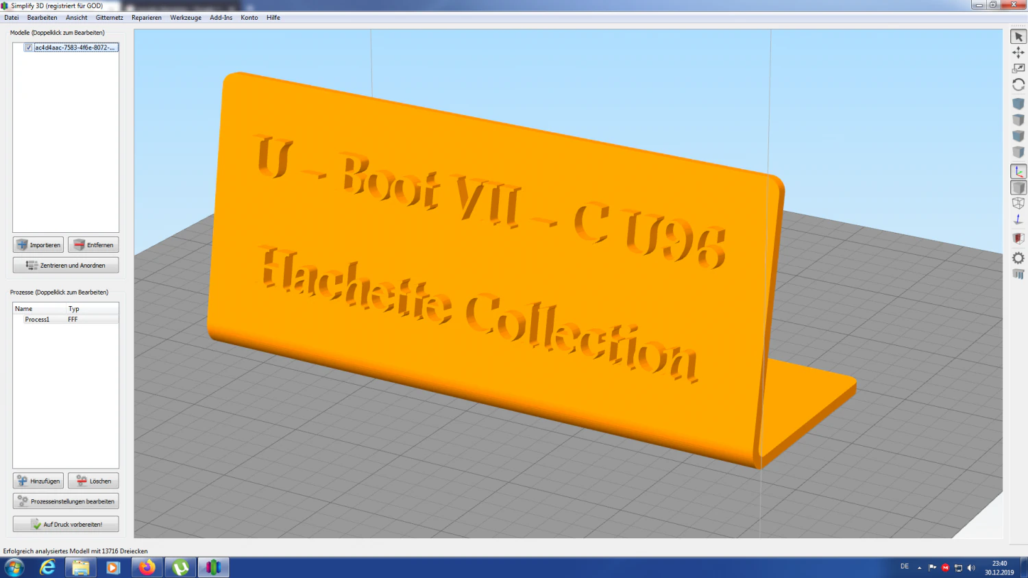sign u96 3D Print Model .c4d .max .obj .3ds .fbx .stl .blend 
