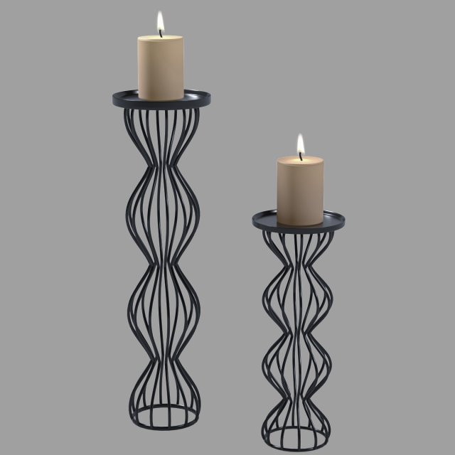 modern candlesticks Model 3D .c4d .max .obj .3ds .fbx .stl .blend 