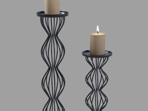 modern candlesticks 3D Model