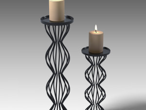 modern candlesticks Model 3D