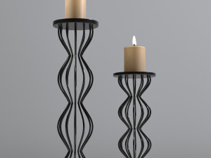 modern candlesticks Model 3D