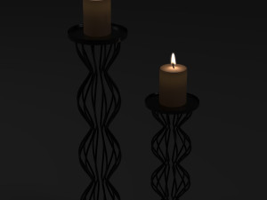modern candlesticks Model 3D