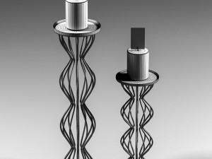 modern candlesticks Model 3D