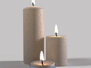 candles 3Dモデル