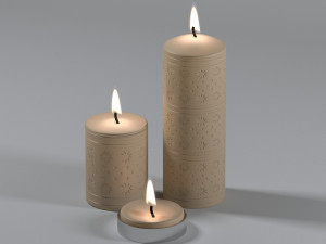 candles 3Dモデル