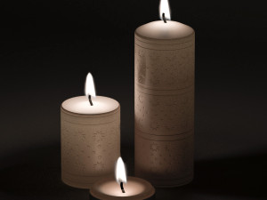 candles 3Dモデル