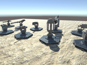 Modern Unmanned Turrets v2 3D Model