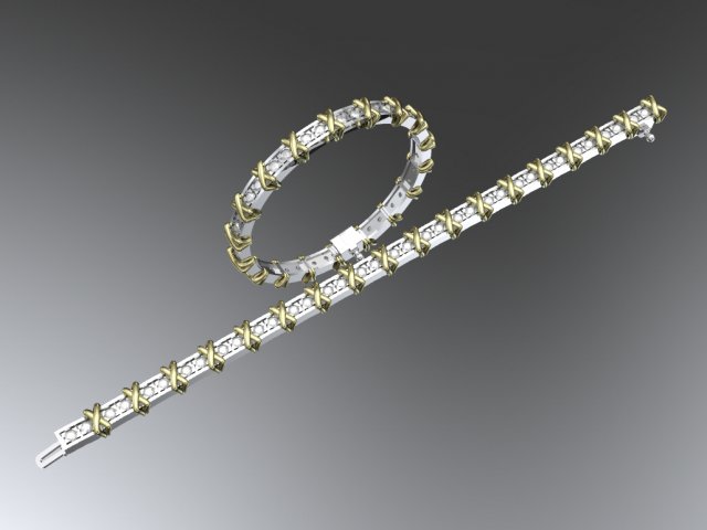 Bracelet 3D Print Model .c4d .max .obj .3ds .fbx .stl .blend