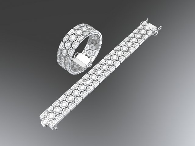 Hex bracelet Model do druku 3D .c4d .max .obj .3ds .fbx .stl .blend 