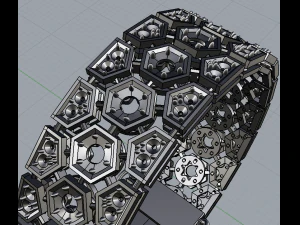 Hex bracelet 3D Print Model