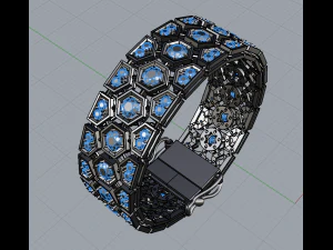 Hex bracelet 3D Print Model