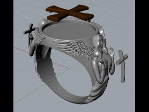 Angel ring 3D Print Model