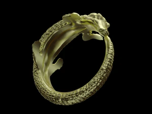 Crocodile ring 3D Print Model