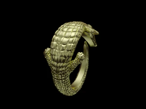 Crocodile ring 3D Print Model