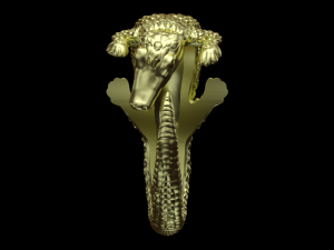 Crocodile ring Model do druku 3D