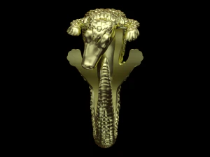 Crocodile ring 3D Print Model