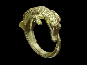 Crocodile ring Model do druku 3D
