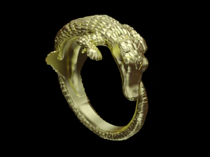 Crocodile ring 3D Print Model