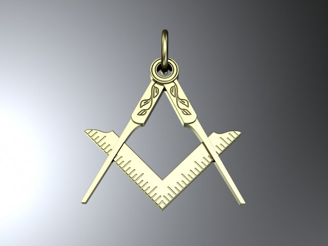 Masonic pendant Modelo de Impressão 3D .c4d .max .obj .3ds .fbx .stl .blend 