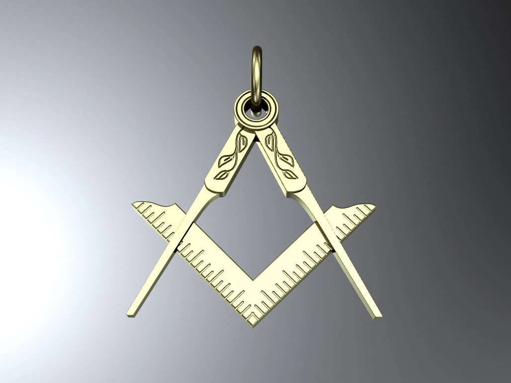 Masonic pendant 3D Print Model .c4d .max .obj .3ds .fbx .stl .blend 