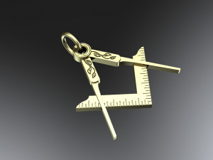 Masonic pendant Modelo de Impressão 3D