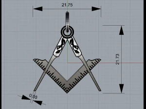 Masonic pendant 3D Print Model