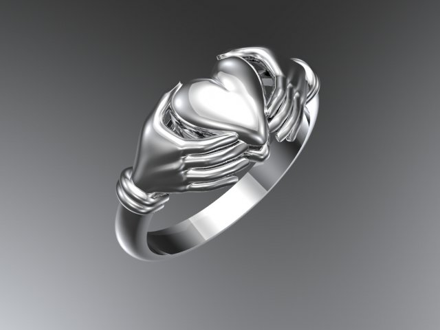 Hand heart ring hotsell