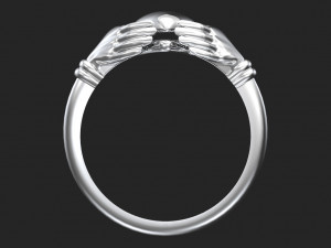 Heart and hands ring 3D Print Model