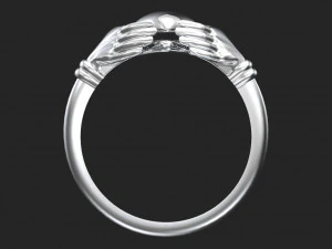 Heart and hands ring 3D Print Model