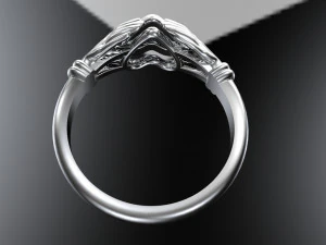 Heart and hands ring 3D Print Model