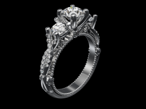 Engagement ring 3D Print Model
