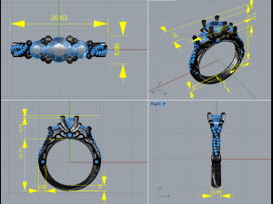 Engagement ring 3D Print Model